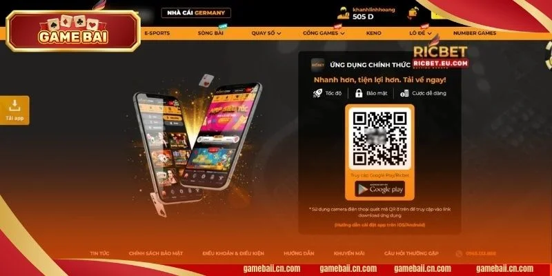 Người chơi đánh giá cao về sàn cược RICBET.